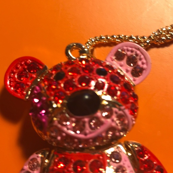 Valentines Day!! Colorful teddy bear necklace - Picture 6 of 7